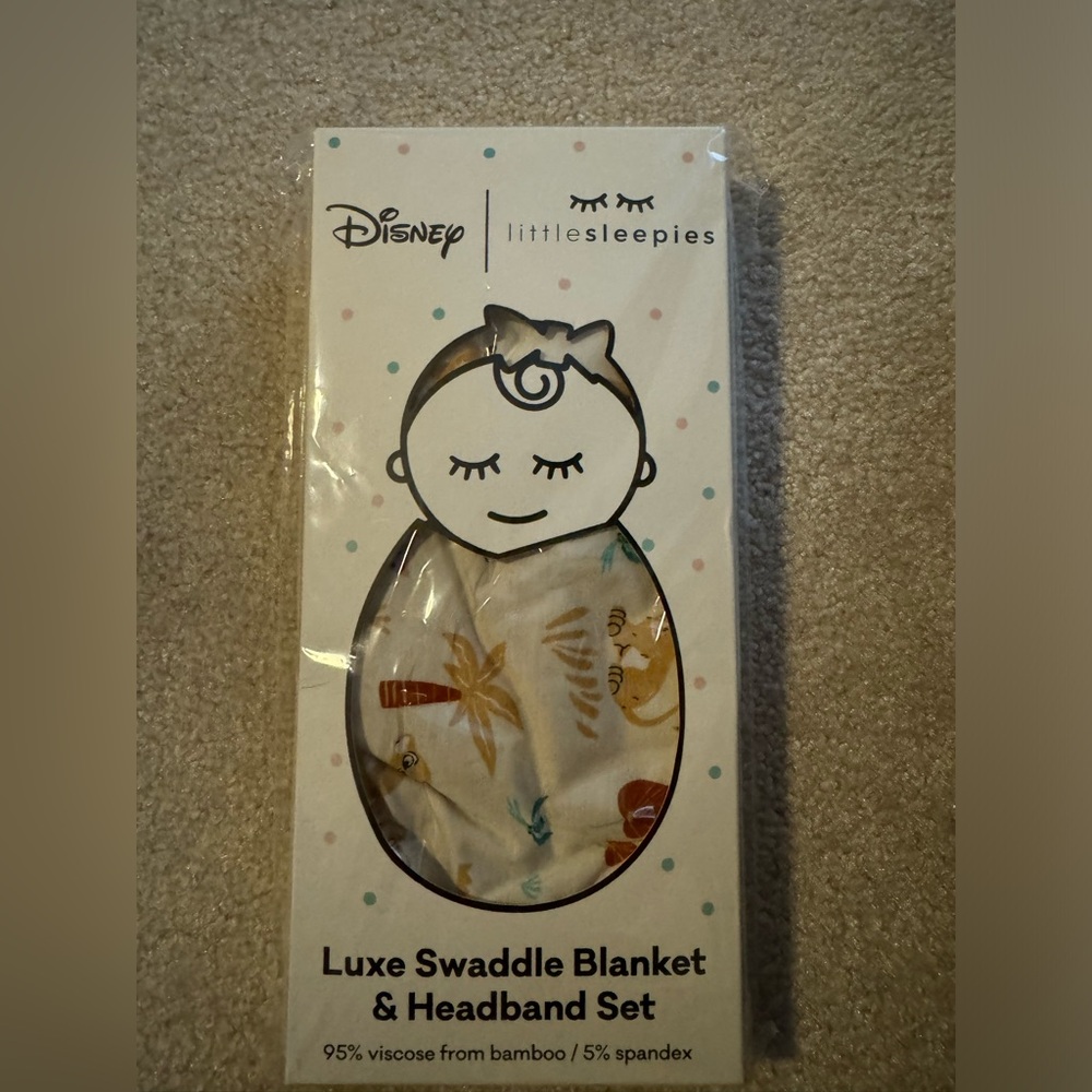 Little Sleepies Disney Lion King Bamboo Swaddle and Headband Set